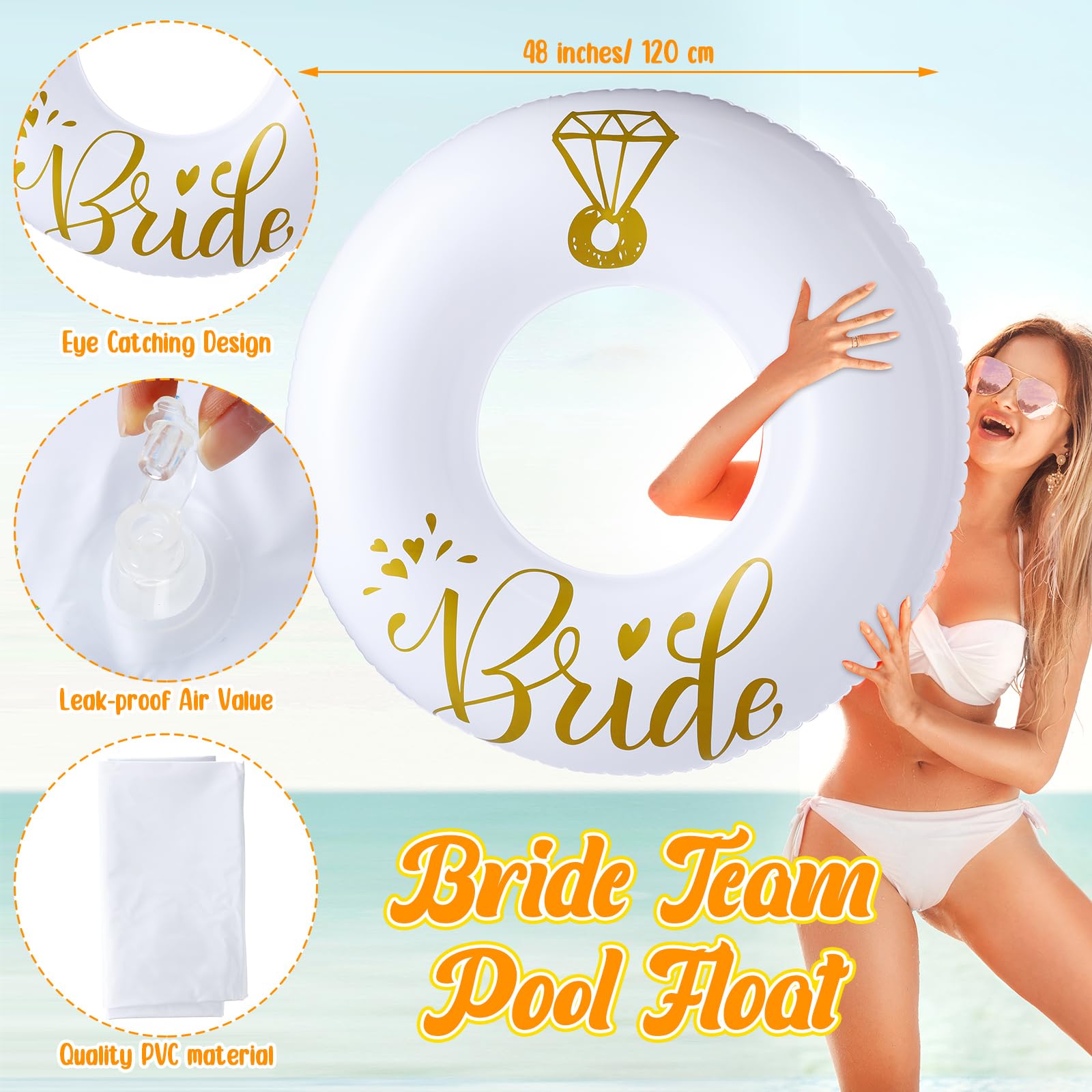 Bride Floatie Engagement Ring Floatie Float Joy Bachelorette Pool Floats For Adults ...
