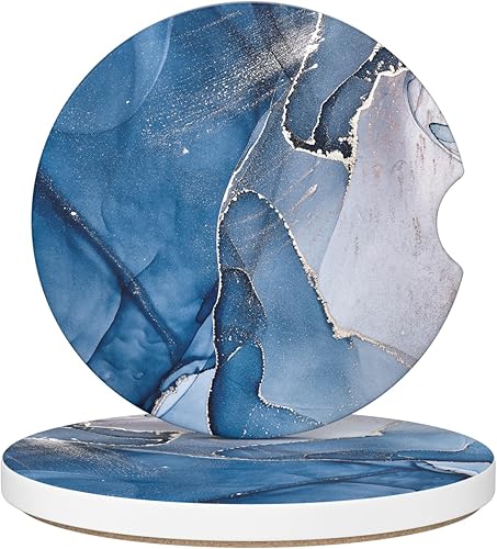 Miniatura 21 de Portavasos para automóvil, posavasos para portavasos de automóvil, paquete de 2 unidades, insertos antideslizantes universales de cerámica Amor,Hoja