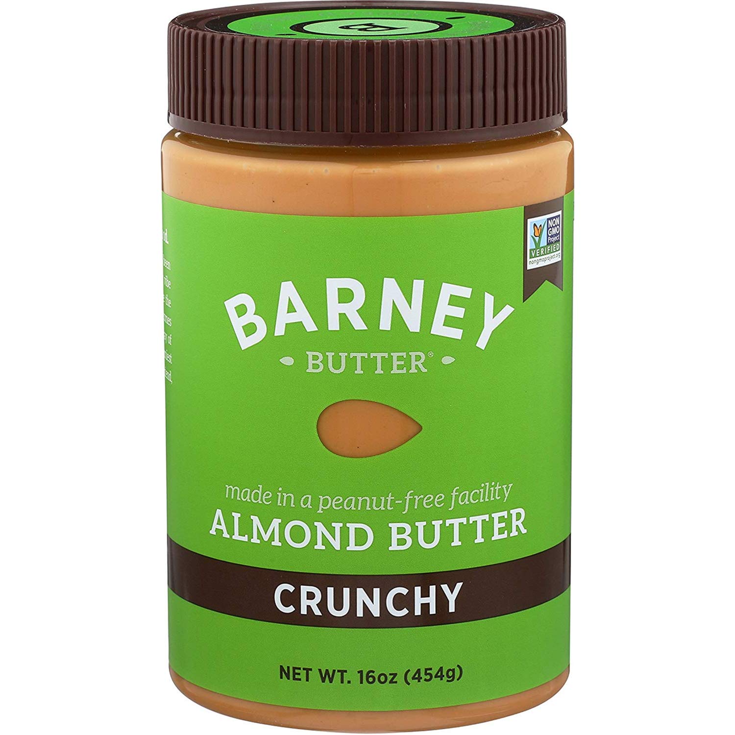 Barney ButterAlmond Butter, Crunchy, 16 Ounce Jar, Skin-Free Almonds, No Stir, Non-GMO, Gluten Free, Keto, Paleo, Vegan