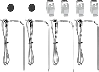 Meat Probe Kit for Masterbulit Gravity Series 560/800/1050 XL Digital Charcoal Grill and Smoker, Meat Thermometers with Clips and Gormmet 4-Pack