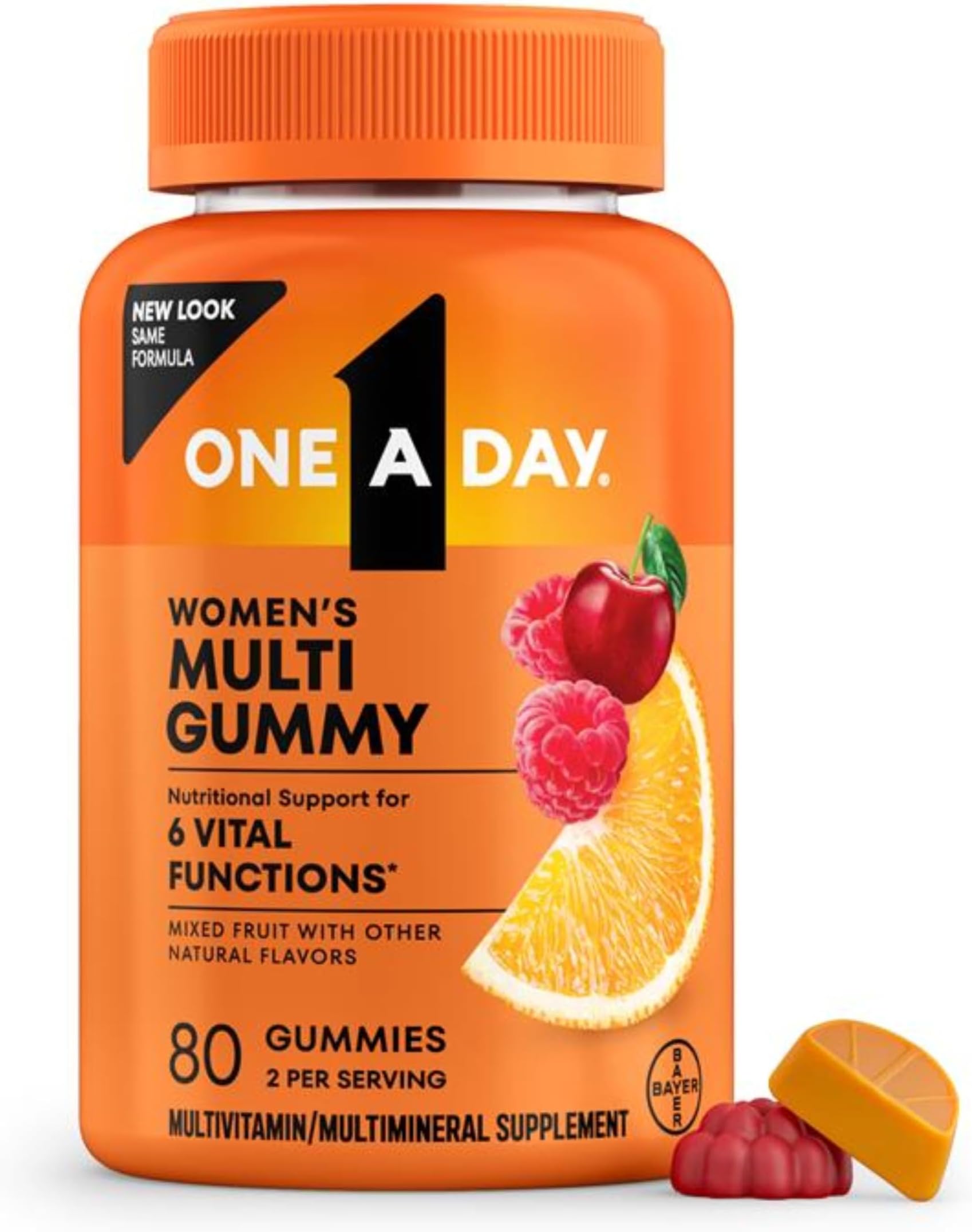 Womens Multivitamin Gummy - Gummy Vitamins for Women with Biotin, Zinc, Folic Acid, Iodine Vitamin Gummies, Chewable Multivitamin, 80 Count (Packaging May Vary)