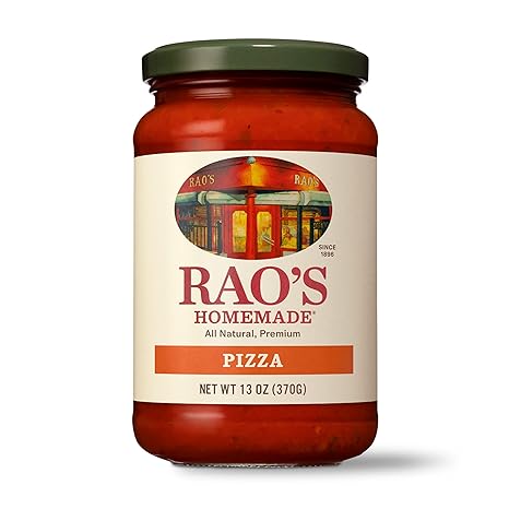 Rao's Homemade Classic Pizza Sauce, 12.3 oz, Keto Friendly, Tomato Sauce, Premium Quality Tomatoes from Italy, Natural Herbs, and Olive Oil