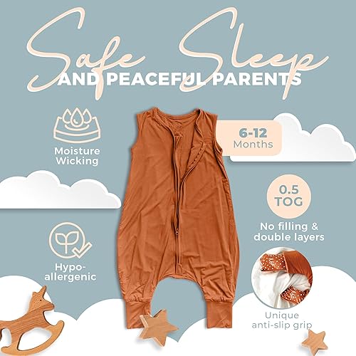 Miniatura 2 de 0.5 TOG - Saco de dormir sin mangas, suave para bebés y niños pequeños