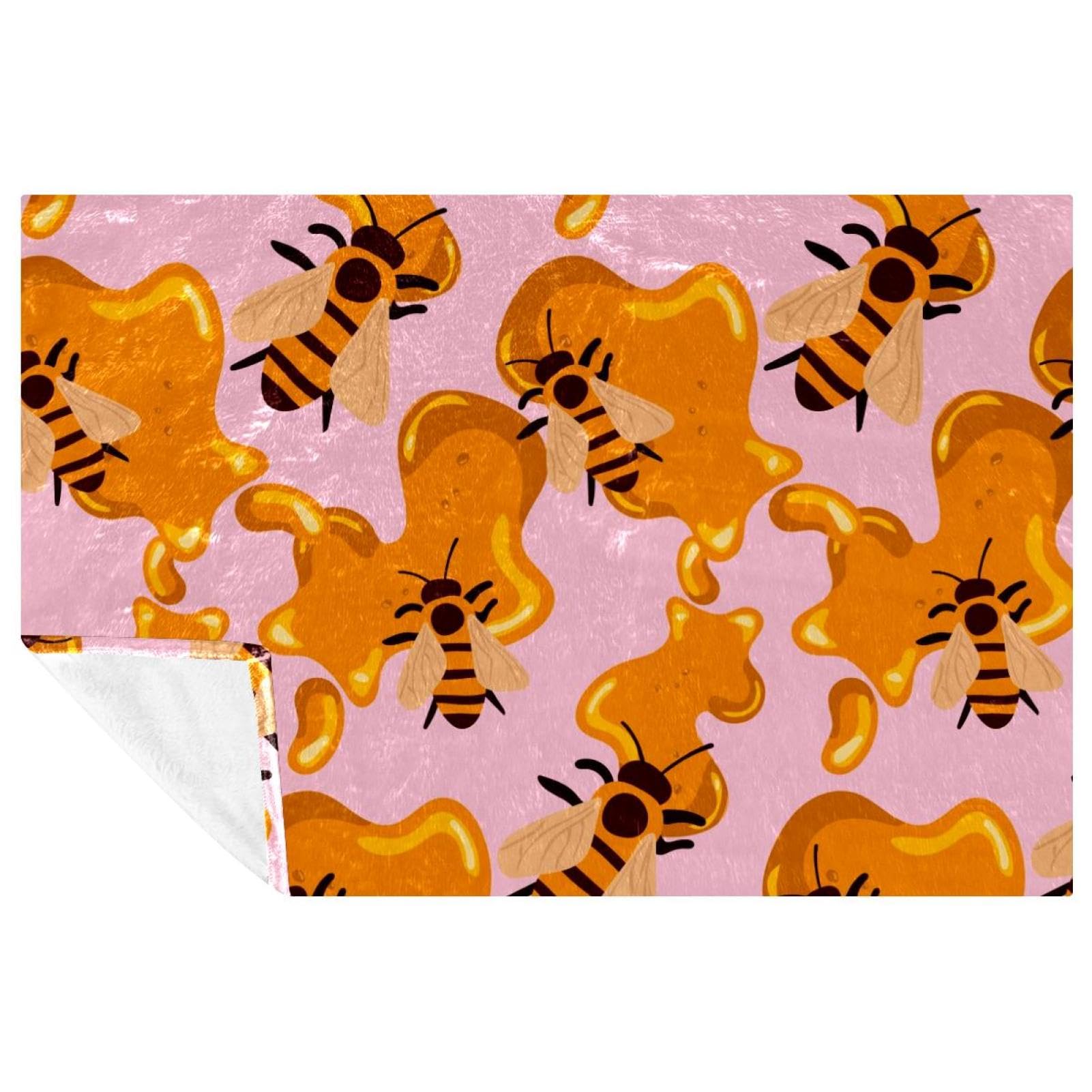 Couverture chaude abeille sur miel isolante pour nuits fraîches