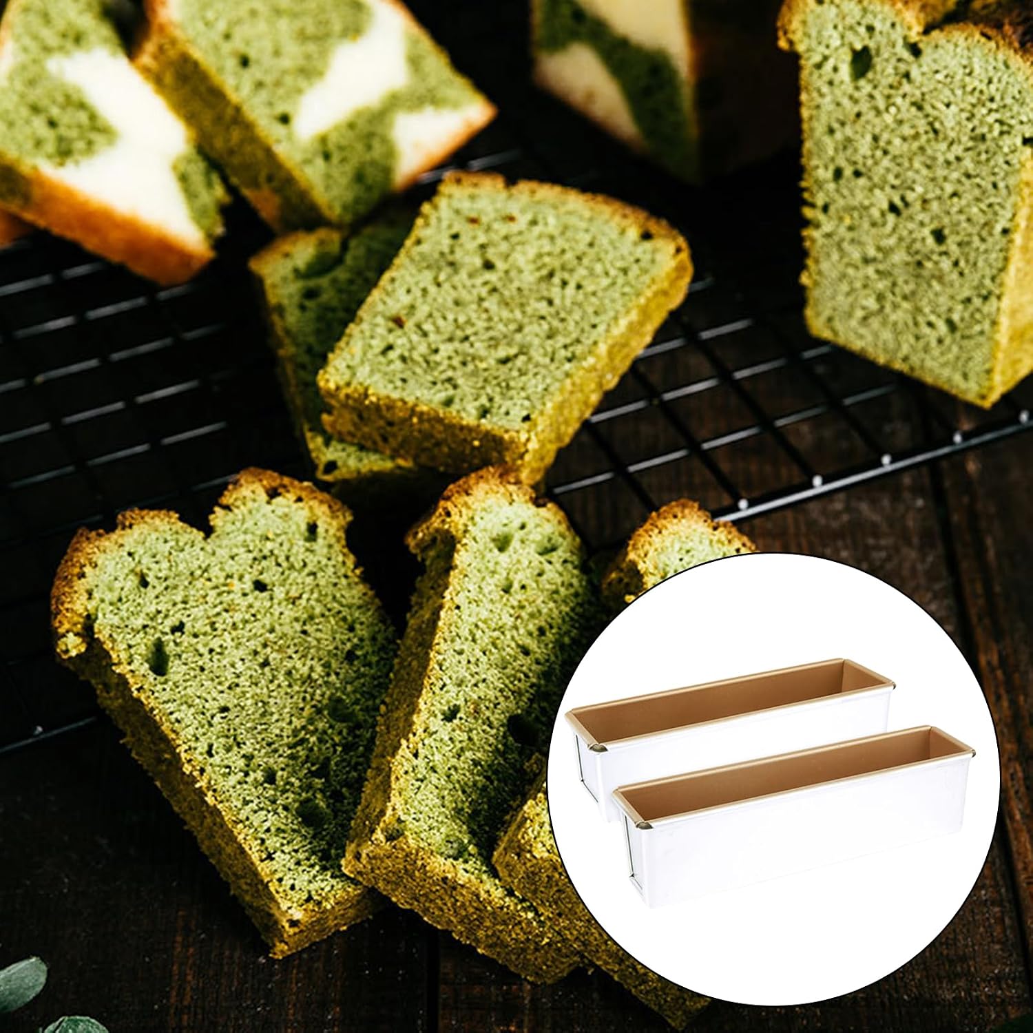 2pcs Nonstick Loaf Tins Rectangular Bread Molds for Even Heat Distribution Oven Baking Accessories Dessert Bakewares