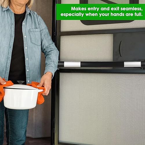 Miniatura 6 de Barra de agarre para manija de puerta de caravana, ajustable de 21-58 a 28-58 pulgadas, manija de puerta de pantalla de caravana, barra transversal