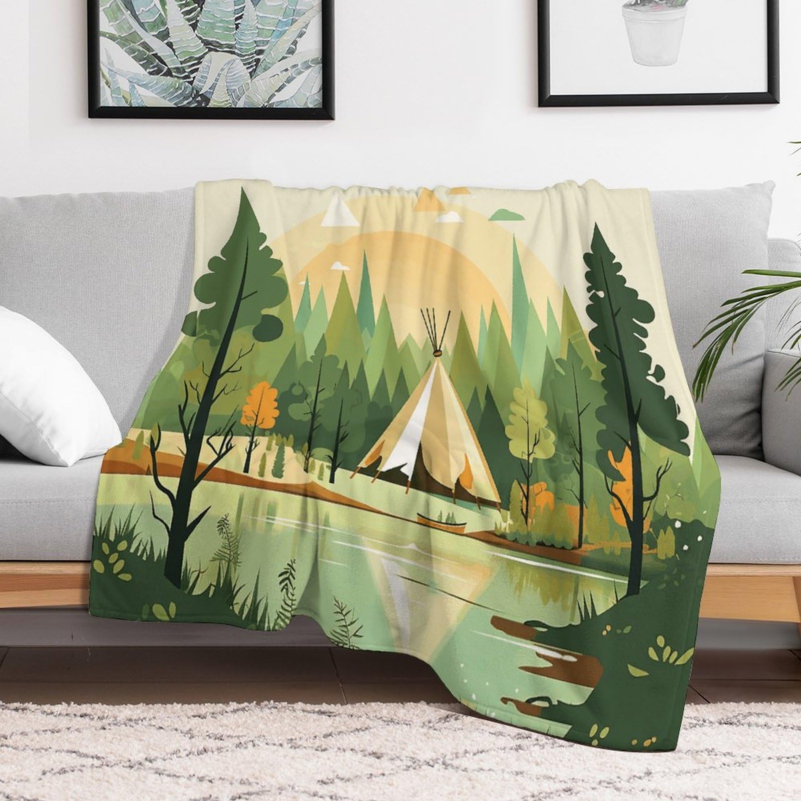 Couverture micro polaire légère idéale pour soirées sur le canapé