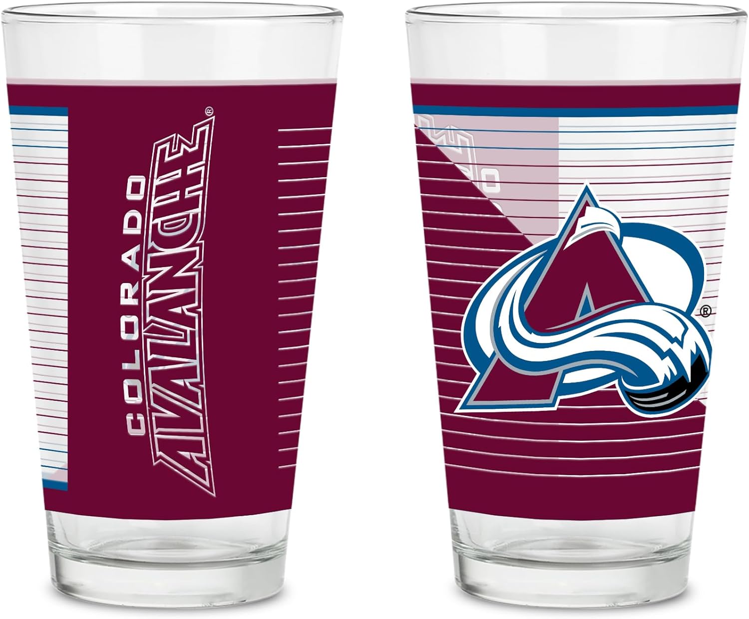 Rico Industries NHL Hockey 2 Pack 16oz Pint Glass Gift Set