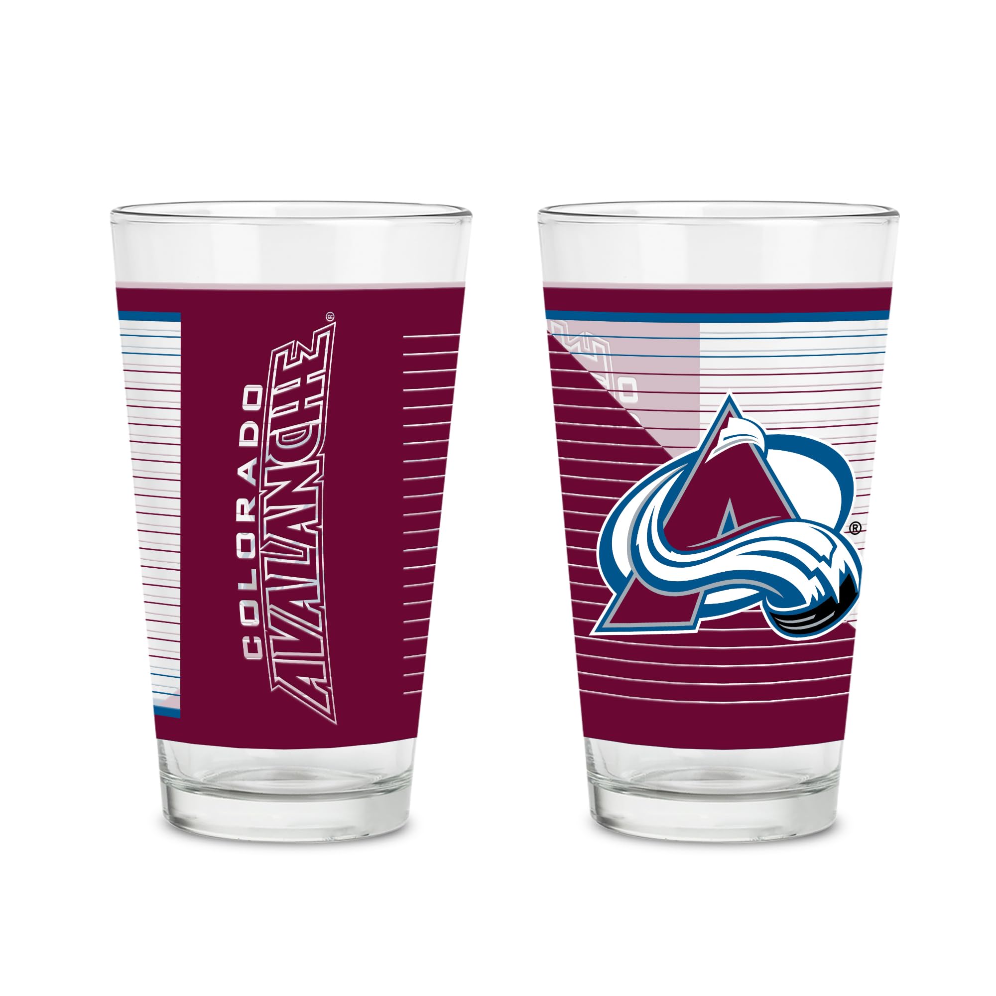 Rico Industries NHL Hockey 2 Pack 16oz Pint Glass Gift Set