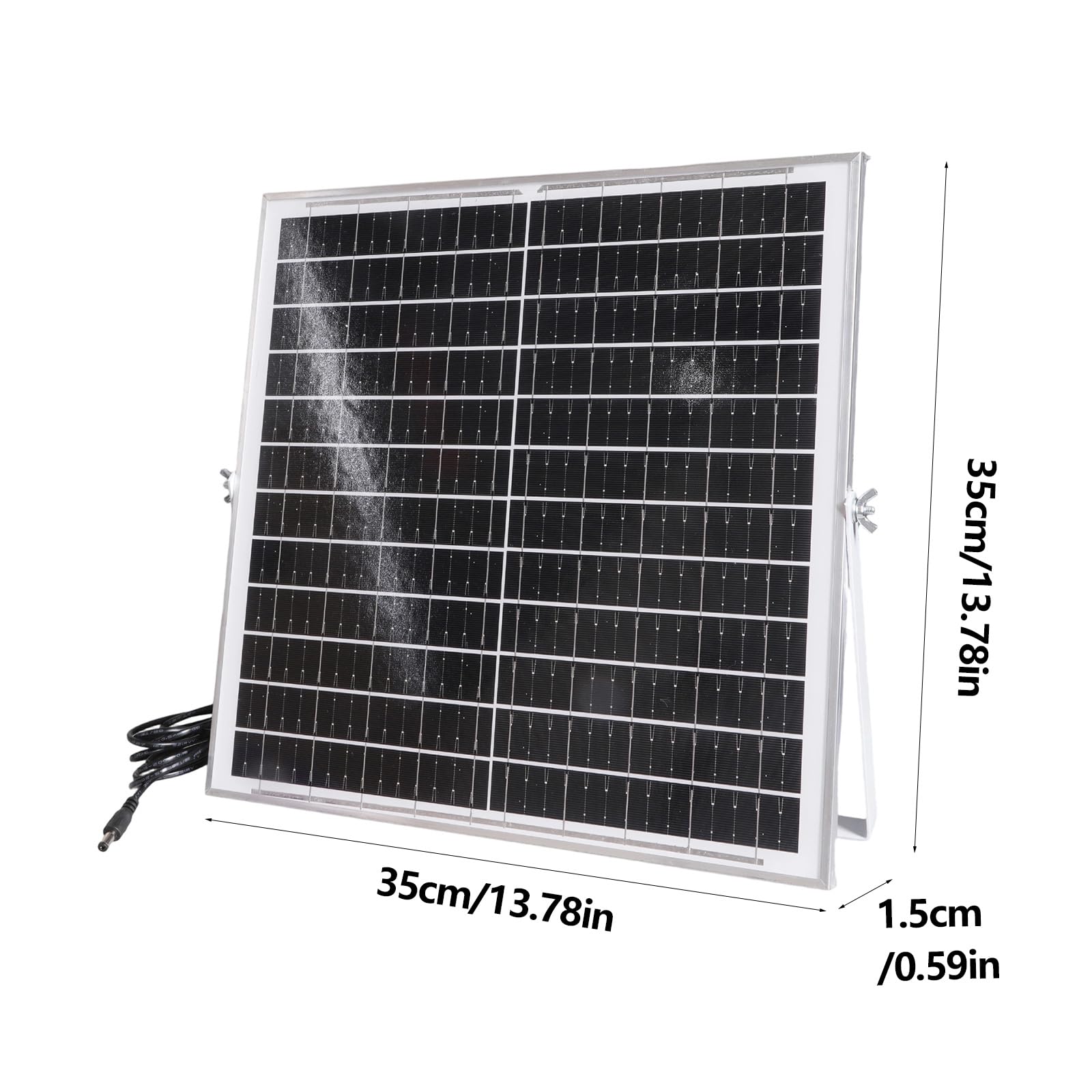 Monokrystaliczne panele słoneczne 12 V, 20 W, do kamer bezpieczeństwa i przenośnych wentylatorów, przenośnych paneli solarnych