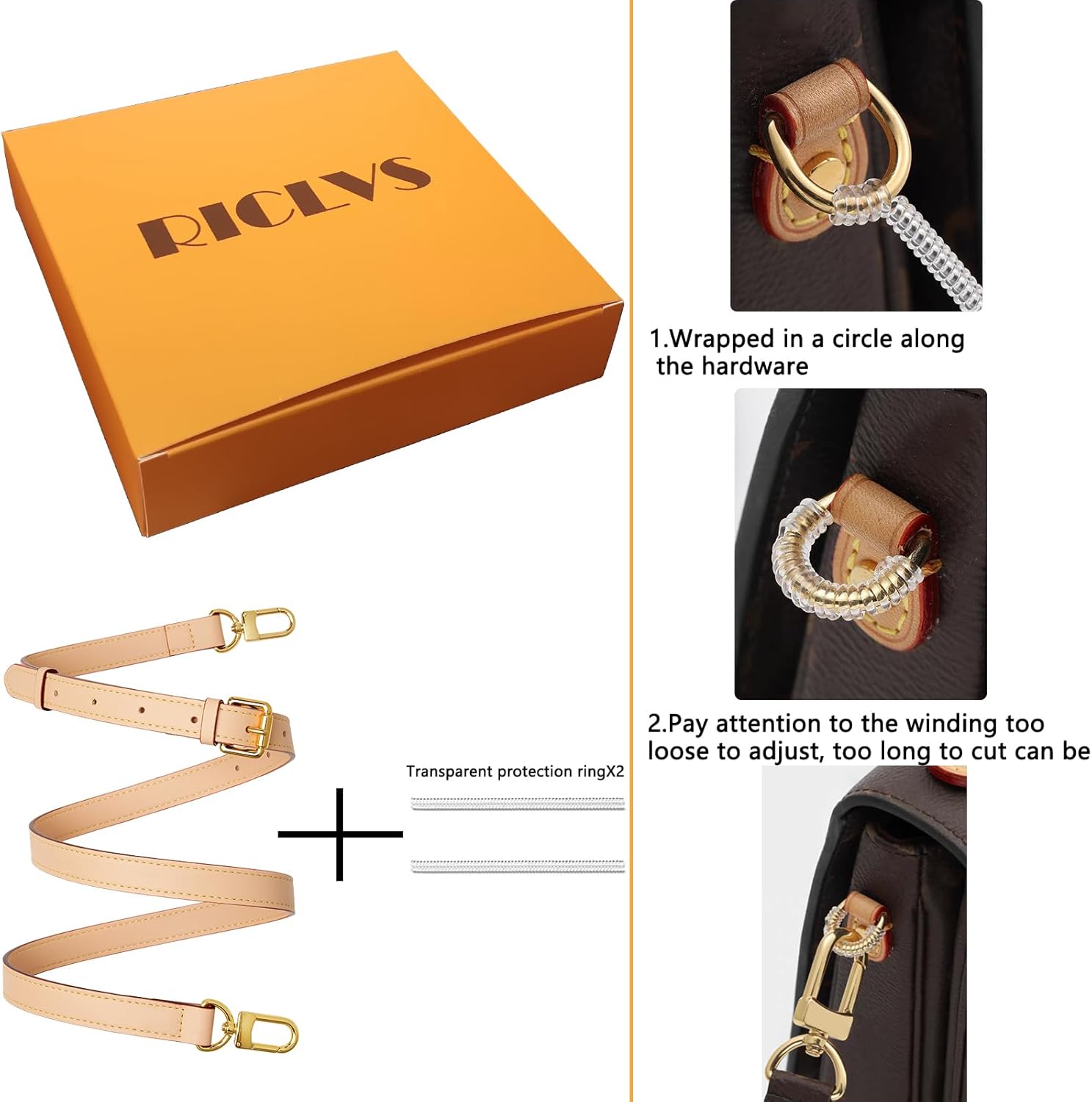 Genuine Vachetta Leather Crossbody Strap Genuine Leather Adjustable Replacement Strap for Shoulder Bag Handbag Purse - Image 3