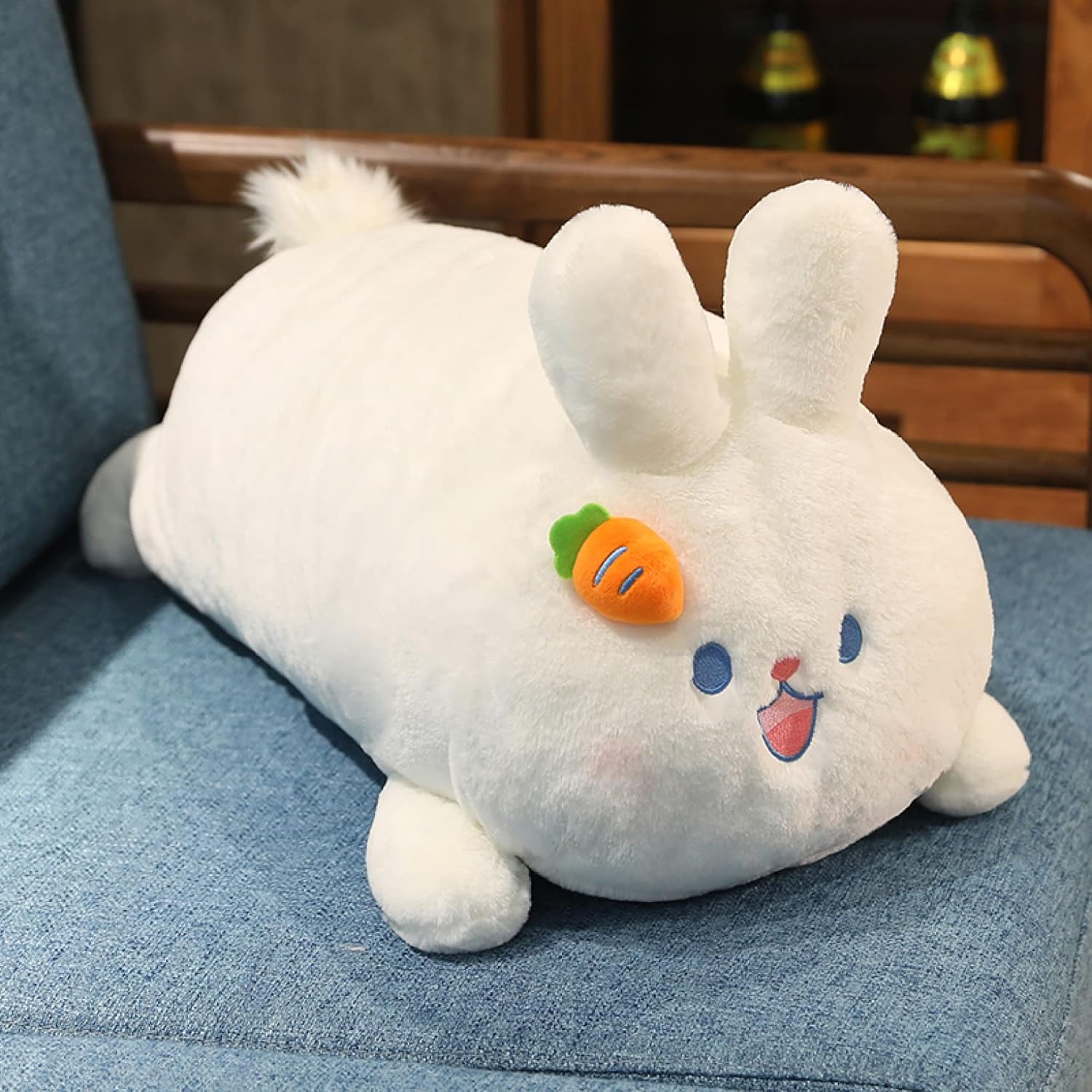 もらって嬉しい出産祝い ぬいぐるみ ウサギ リアル動物 ふわふわ ファー もちもち うさぎぬいぐるみ かわいい おもちゃ 縫いぐるみ デザイン 人形 柔らかい 萌え萌え 多機能 女の子 女性 誕生日 お祝い クリスマス 贈り物 60cm Sparrow Rs