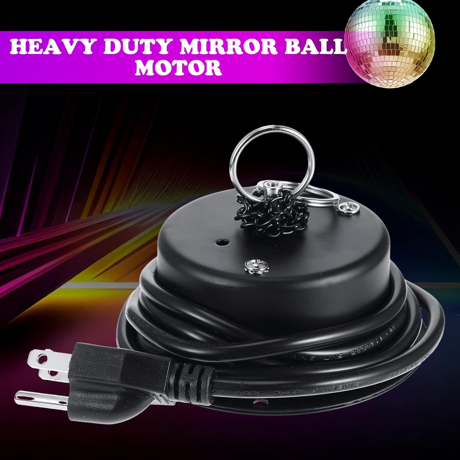 Therwen 3 Pcs Pcs Disco Ball Motor Heavy Duty 3RPM Slow Rotating Mirror Ball Motor Rotator for 12-16" Under