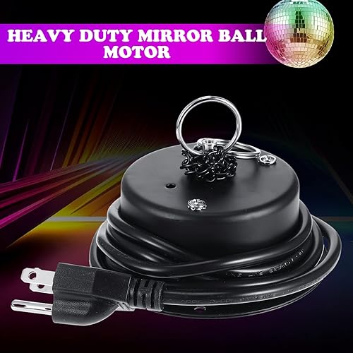 Miniatura 6 de Therwen 3 piezas de motor de bola de disco resistente 3 RPM rotación lenta espejo motor de bola rotador para 12-16 pulgadas debajo