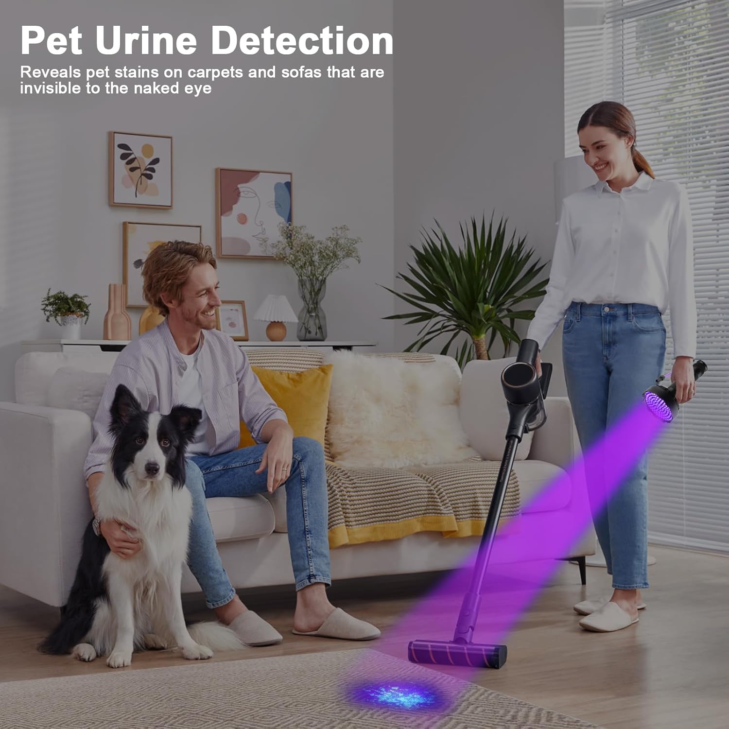 ESOCLITE Blacklight Flashlight 128 LED UV Flashlight and UV Protection Safety Glasses for Pet Urine Detection, Scorpion Hunting
