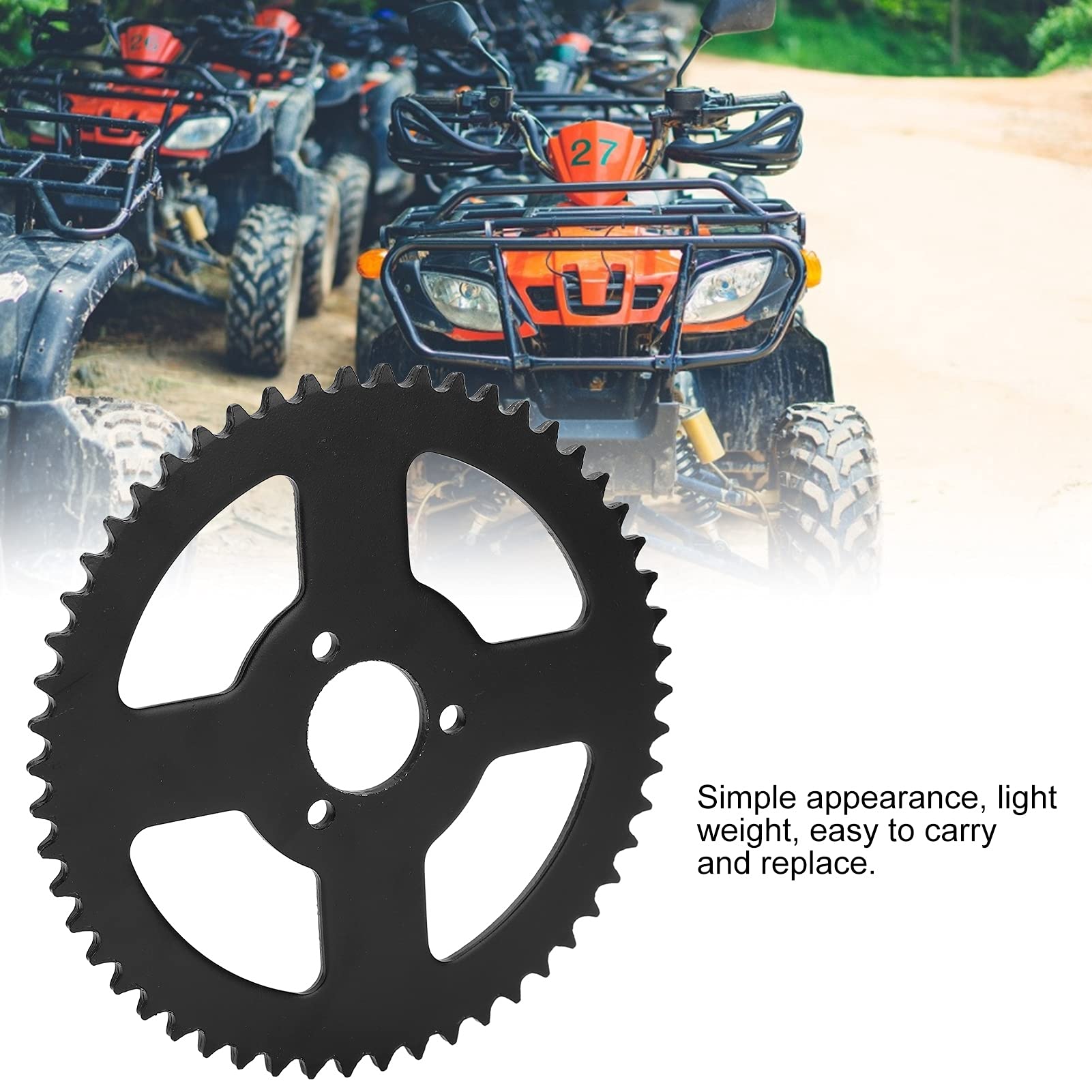 Piñón de Cadena Trasero, T8F 54T Rueda de piñón de 26 mm Piñón de Acero Resistente y Duradero para Motocicletas ATV Go-Karts