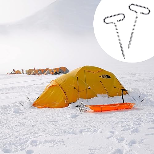 Miniatura 6 de Kit de herramientas de anclaje de hielo, 1 adaptador de taladro de anclaje de hielo con 4 clavijas roscadas para pesca en hielo, clavo de estaca