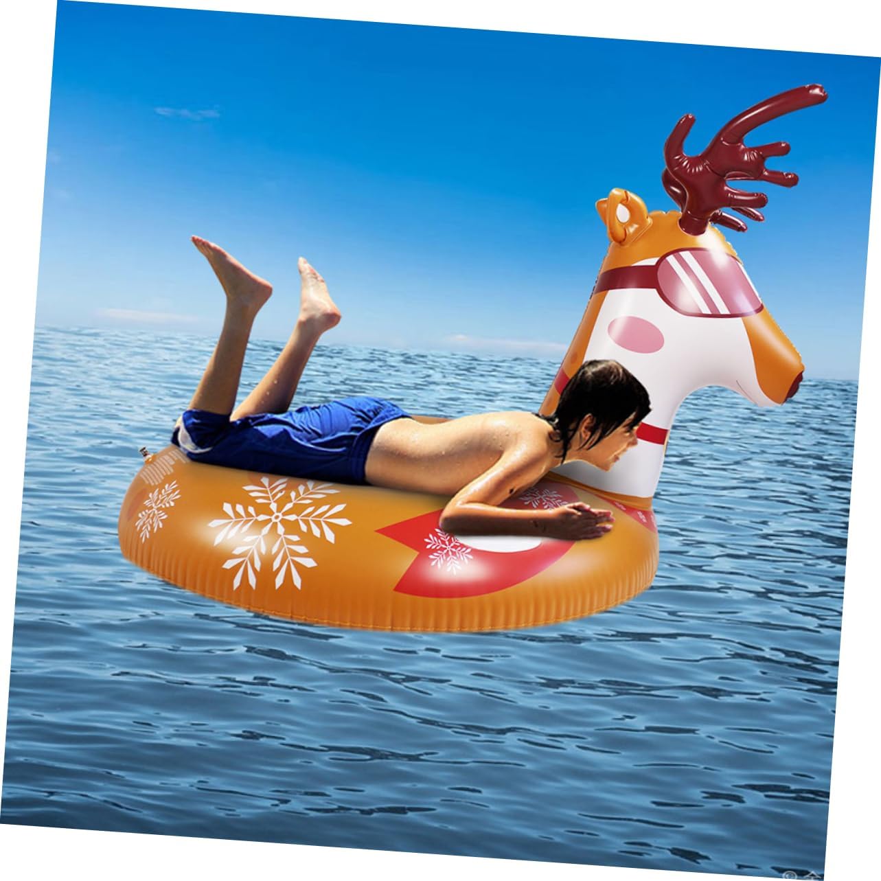 Inflatable Snow Tube for Boys and Girls and Adults Thickened PVC Wear-Resistant Sled Heavy Duty Snow Sled for Outdoor Winter Fun