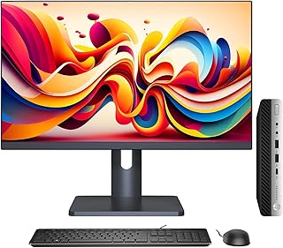 HP ProDesk 600 G4 Micro Mini Desktop Computer, Intel Core i5 Processor Up to 3.5Ghz, 16GB DDR4 RAM 1TB M.2 SSD (Fast Boot), 27 Inch Monitor,  Windows 11 Pro, Display Port - (Renewed)