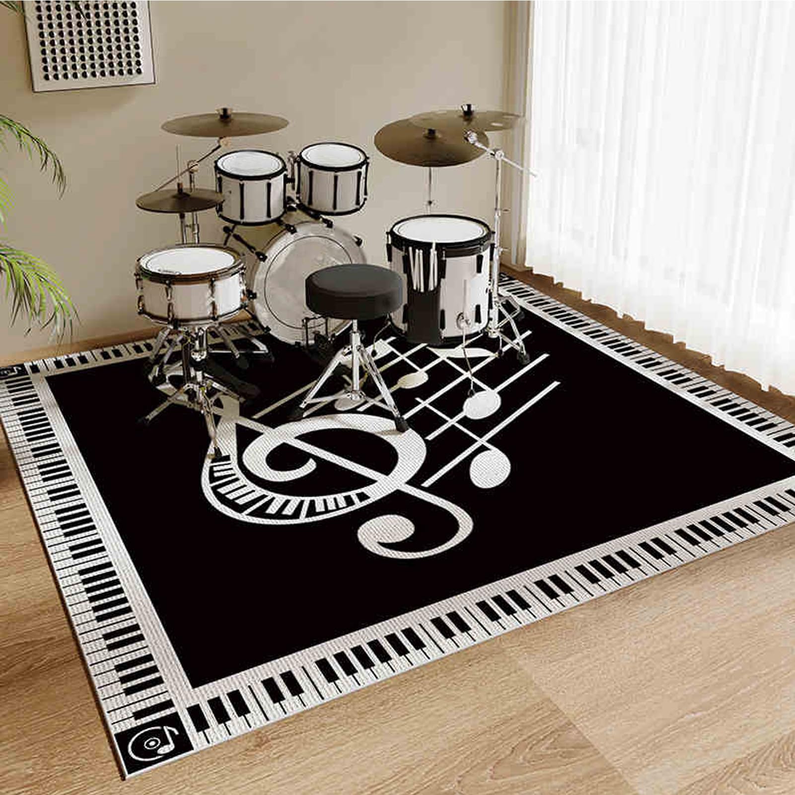 140 x 100 cm Alfombrilla para Batería Electronica Alfombrillas de Tambor Alfombra Antideslizantes Antivibración Alfombrilla Insonorizada para Instrumentos Musicales Alfombra para Bateria Acustica