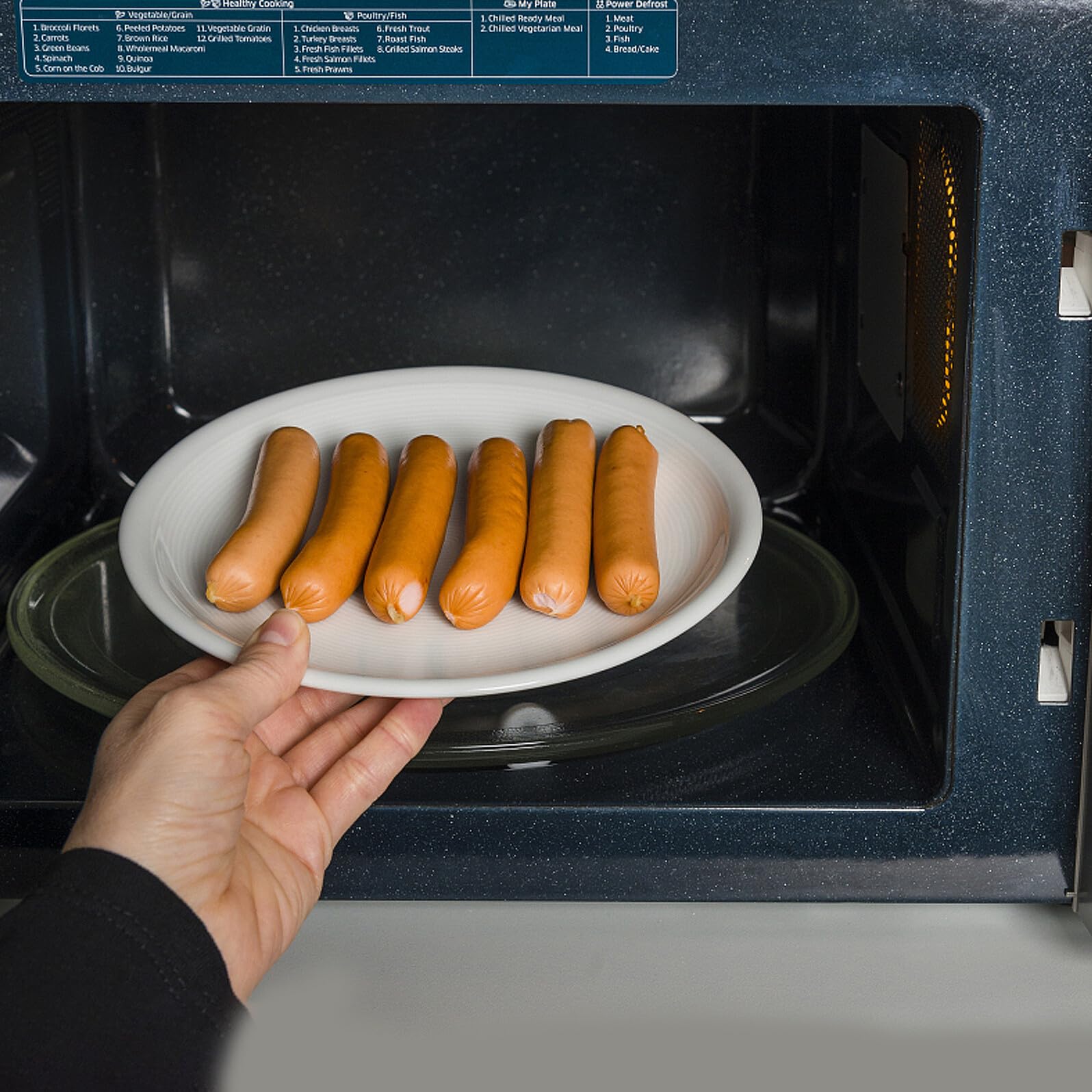 SHINEOFI Plato de Vidrio para Microondas Bandeja Giratoria Resistente Compatible con Horno Microondas para Cocinar y Calentar Alimentos