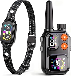 2-in-1 Bark Collar Dog Shock Collar with Remote – 4500FT Anti-Barking E Collars for Dog Training: Adjustable Beep/Vibration/Shock Modes, IP67 Waterproof for Small Medium Large Breed (8-120Lbs)