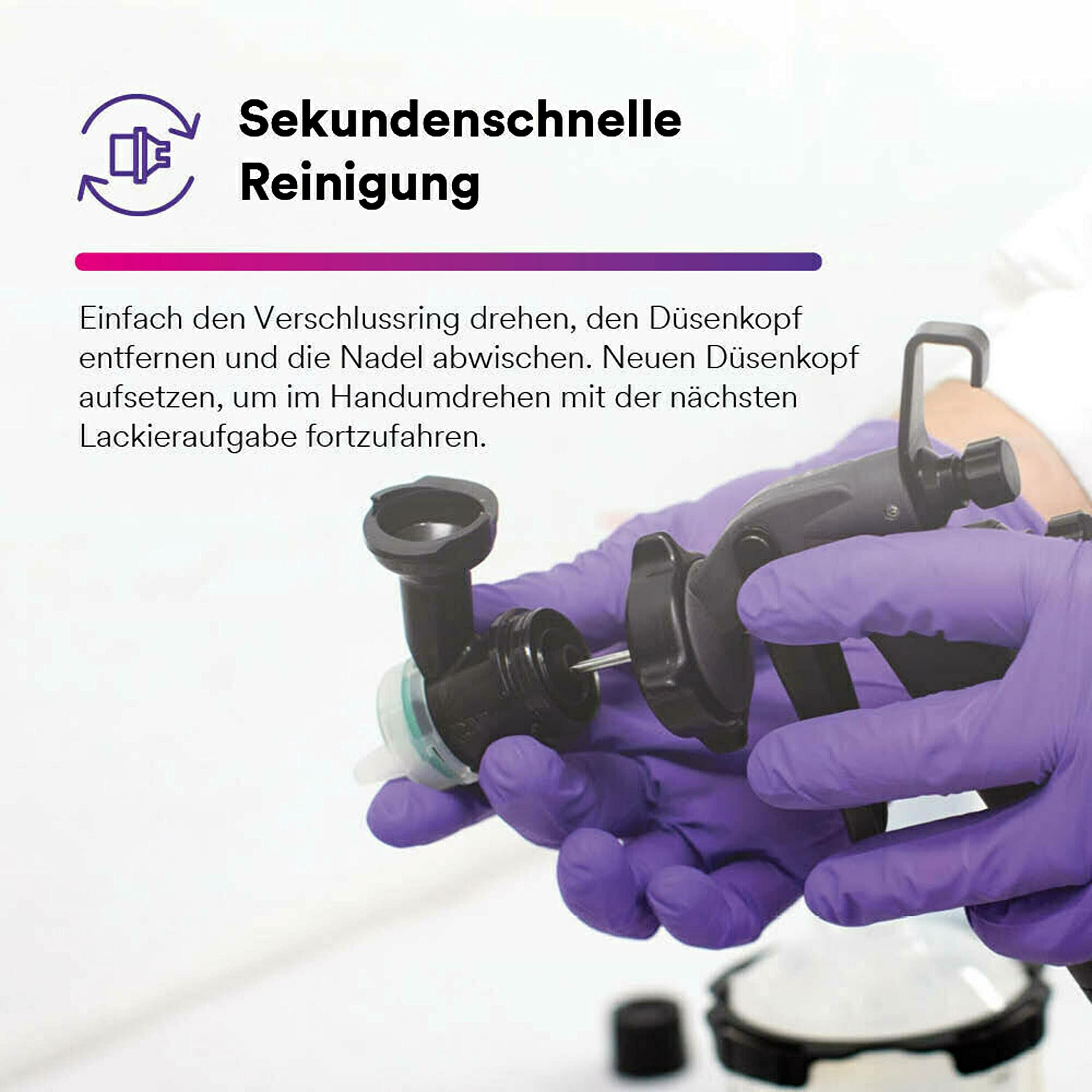 3M Wartungsset für HVLP Hochleistungsdüsenkopf Größe 1.3, 5 Stück, für PPS 2.0 Sprühbecher