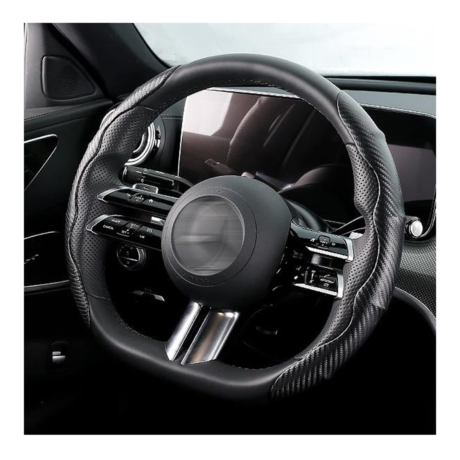 Amazon.com: Niczu Artificial Leather Car Steering Wheel Cover with