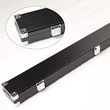 Funky Chalk Long Hard BLACK 3/4 Snooker Cue Case with REINFORCED CORNERS and Foam Lined Interior - Max Internal Length 116cm