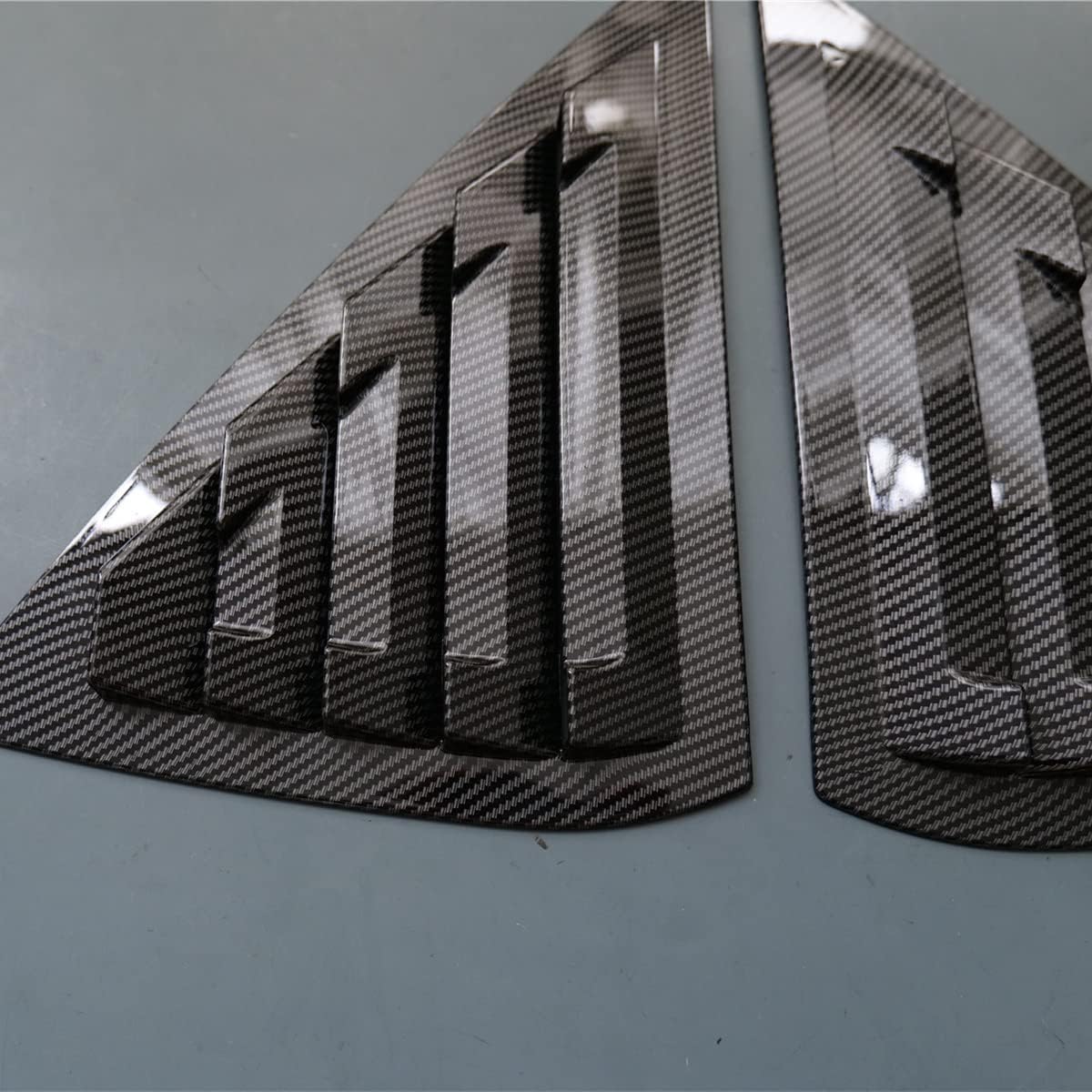 2X Sport Style Carbon Fiber Print Quarter Window Scoops Louvers For Nissan Sentra 2013-2019 (Carbon Fiber Print)