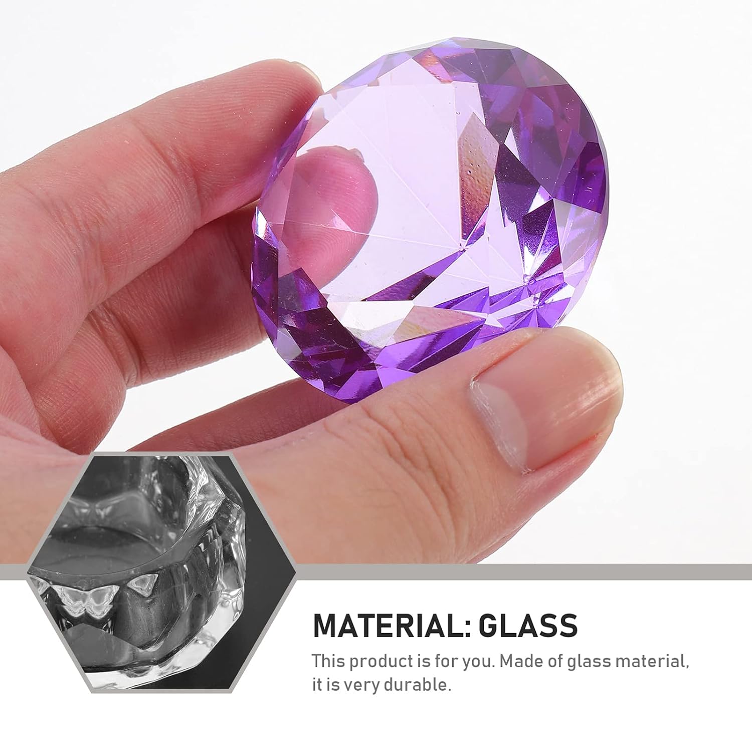 Lurrose Glass Container Clear Nail Art Liquid Dappen Dish Bowl Glass Crystal Cup Glassware Container Holder with Lids Manicure Care Tools for Nail Art (Purple) Terrarium Glass Containers image 3