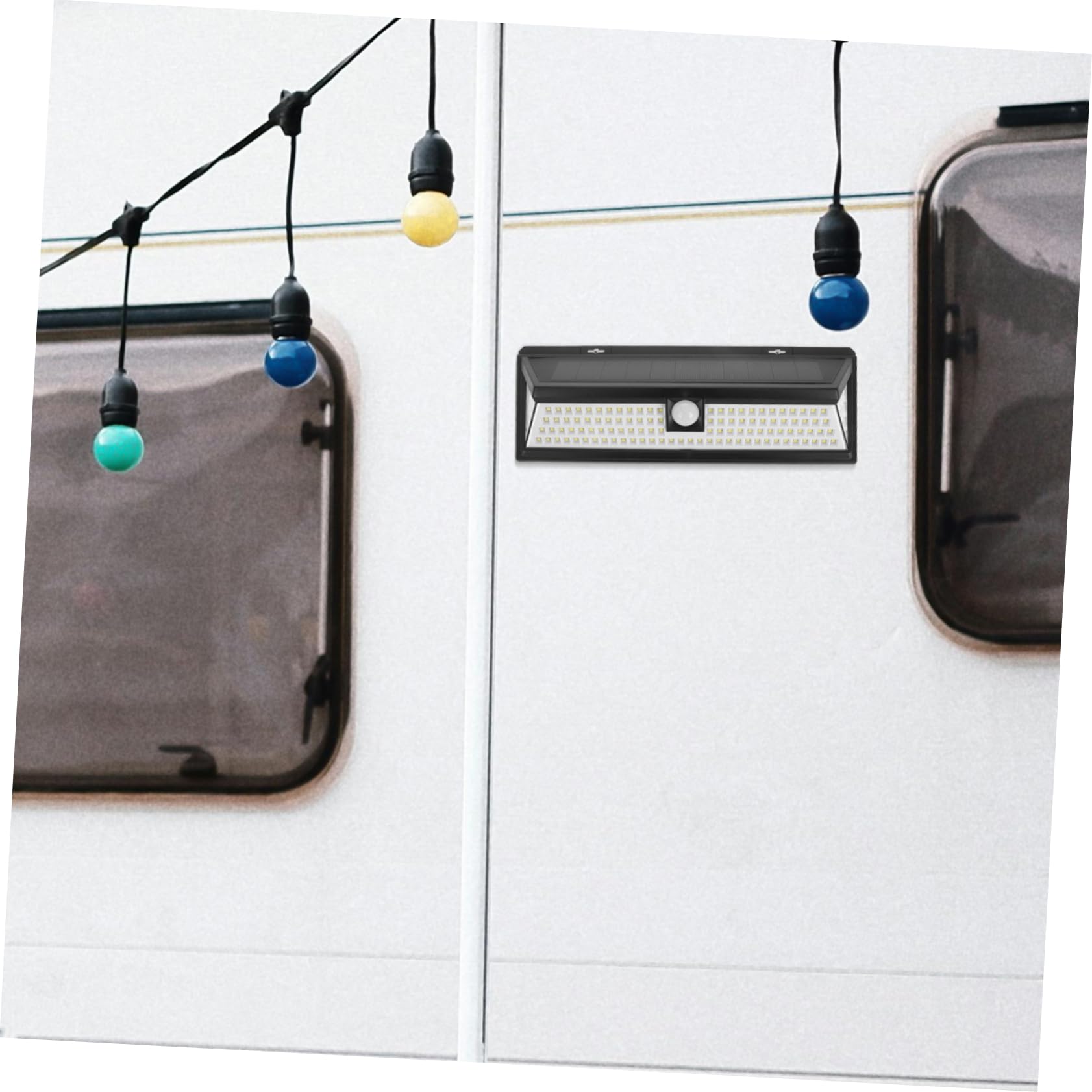 Cabilock Lámpara Solar de Pared ABS Sensor de Movimiento para Exteriores 90 Lámparas LED, Iluminación Lateral 3 Caras para Valla y Patio