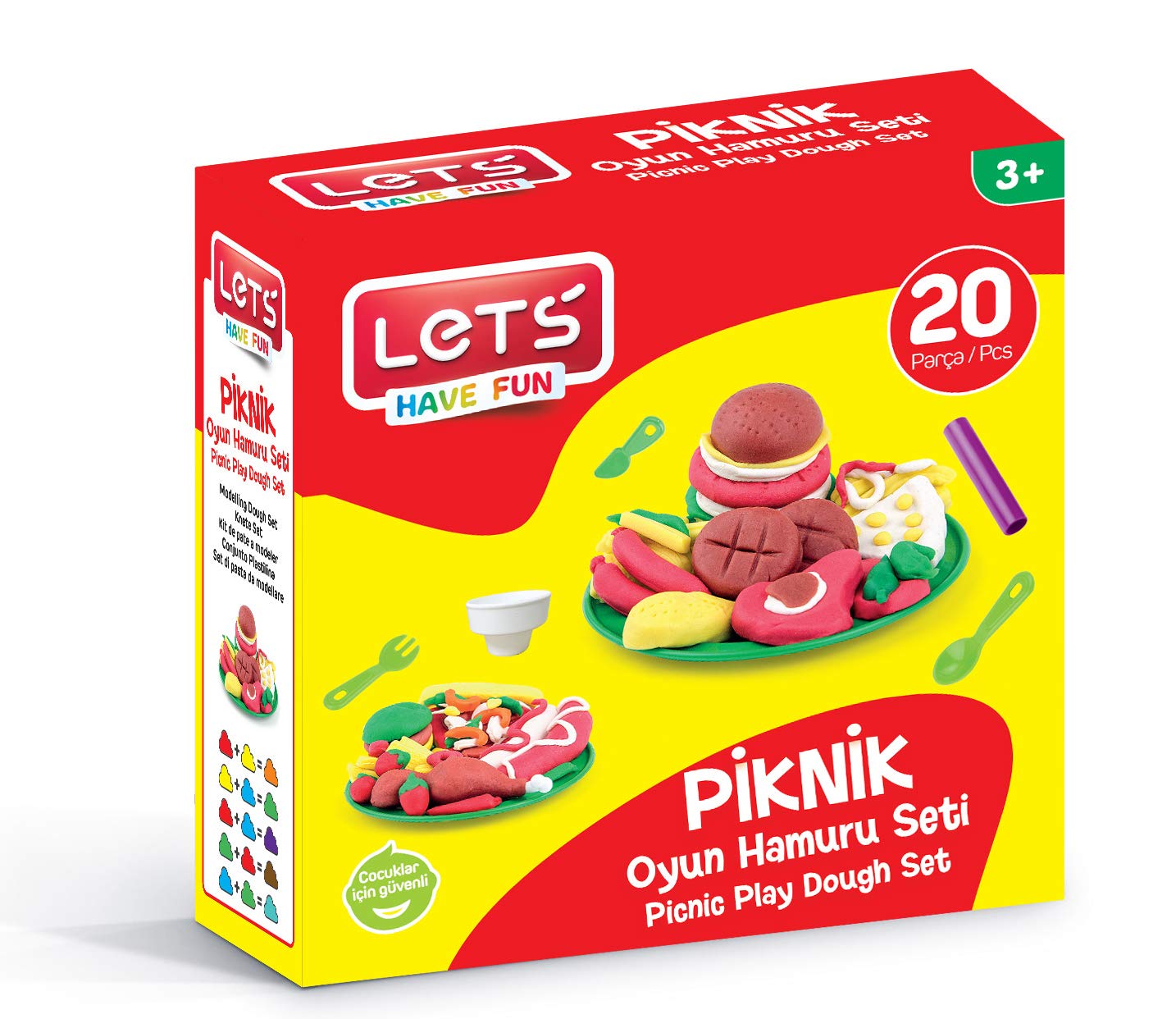 Lets Oyun Hamuru Piknik Seti 20 Parça L8595