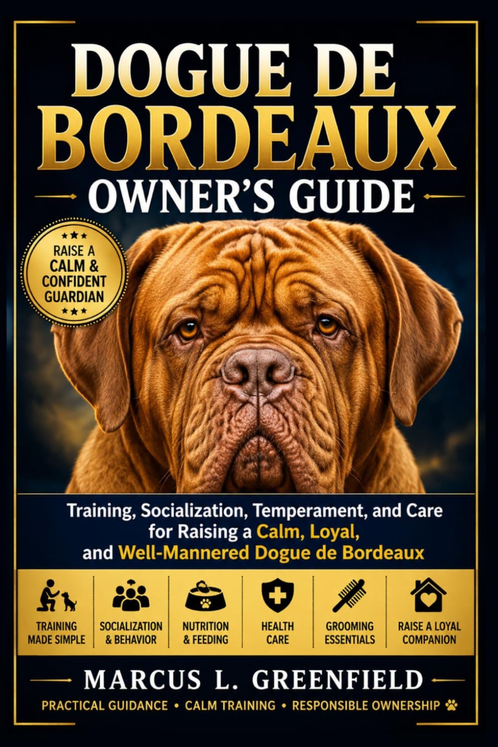 DOGUE DE BORDEAUX OWNER’S GUIDE: Training, Socialization, Temperament, and Care for Raising a Calm, Loyal, and Well-Mannered Dogue de Bordeaux