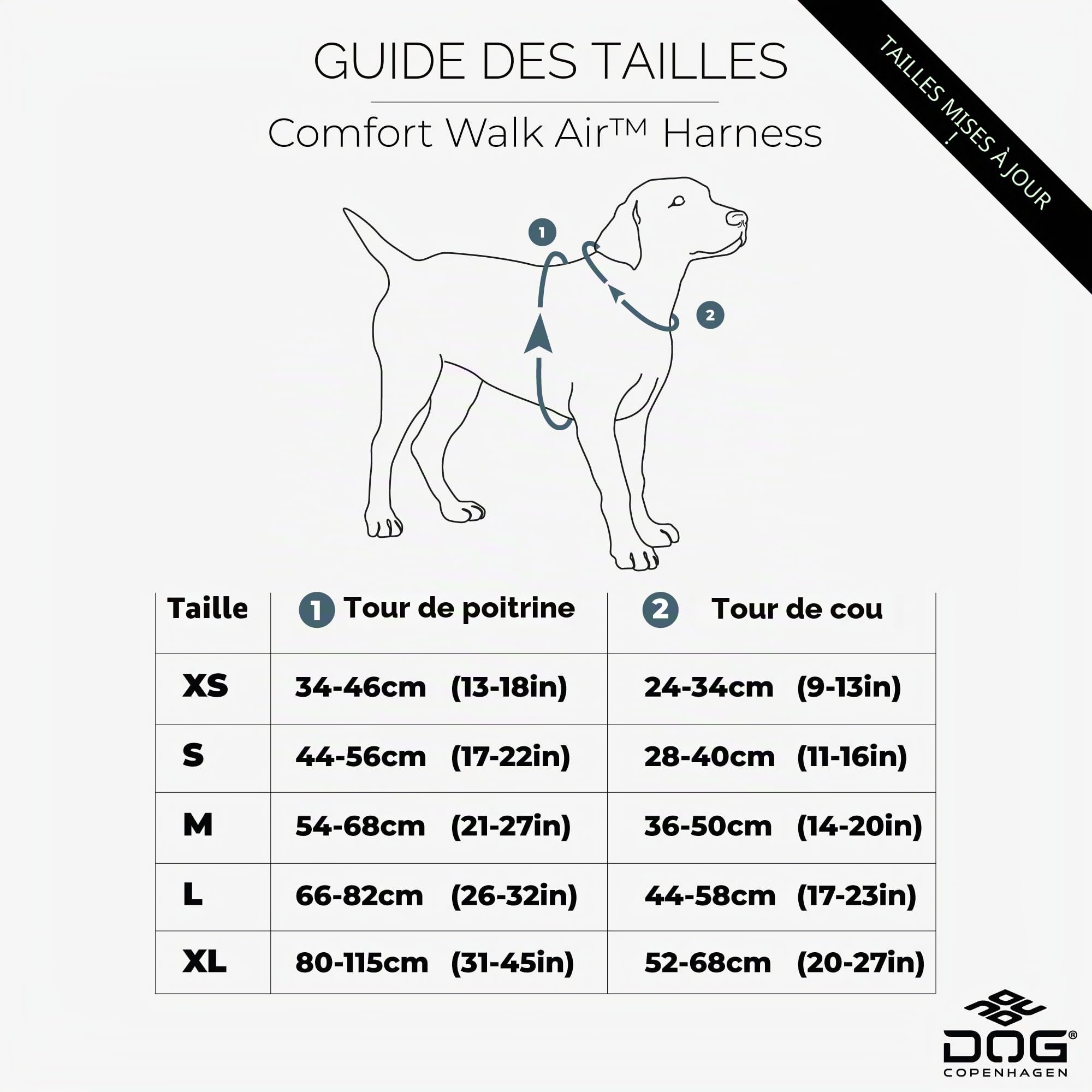 DOG Copenhagen Comfort Walk Air 3.0 Harnais pour Chiens - Réglable, Ocean Blue, S