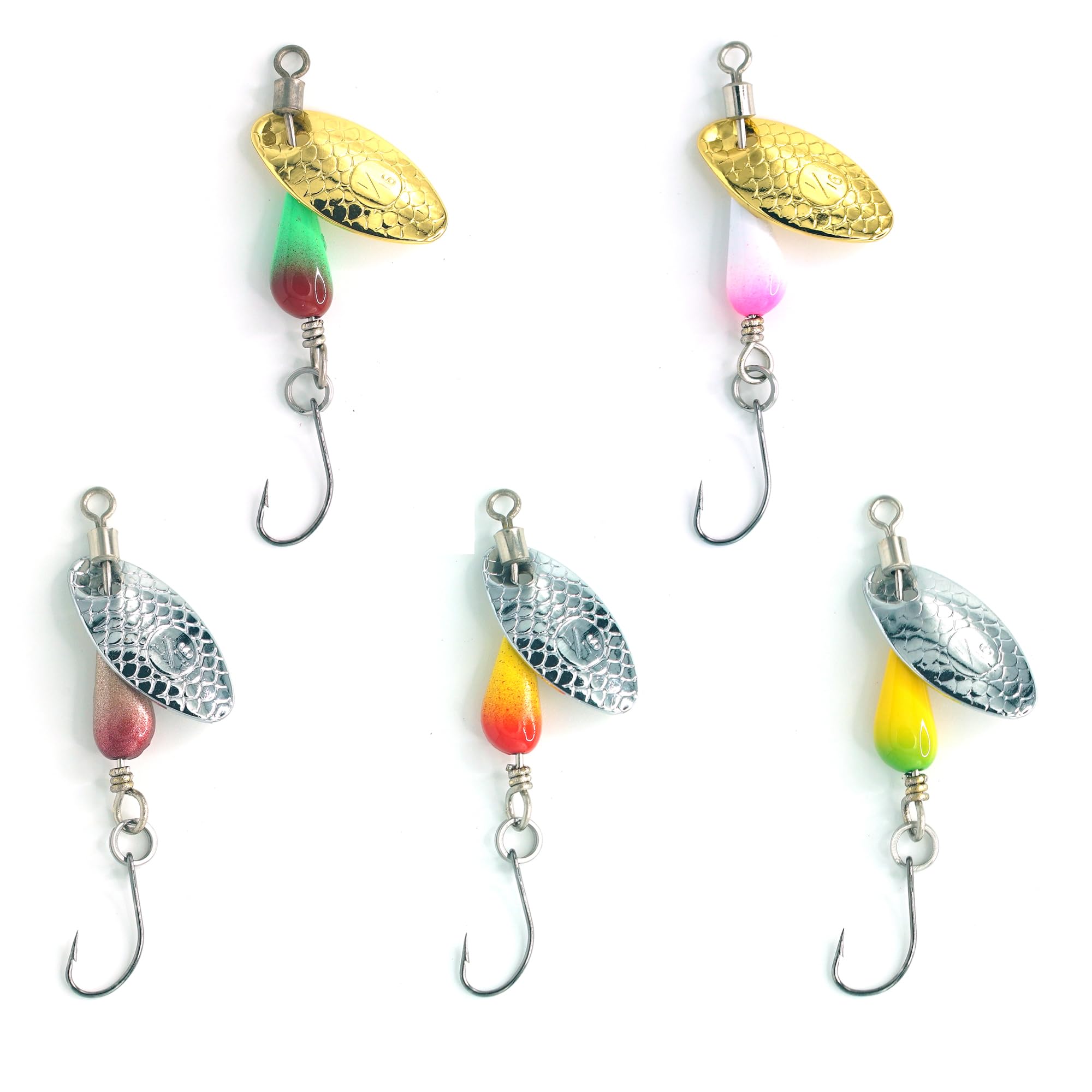 Leurres de pêche spinnerbaits en métal dur pour bar, truite, saumon, cuillères avec hameçons triples Leurres de pêche spinnerbaits en métal dur pour bar, truite, saumon, cuillères avec hameçons triples