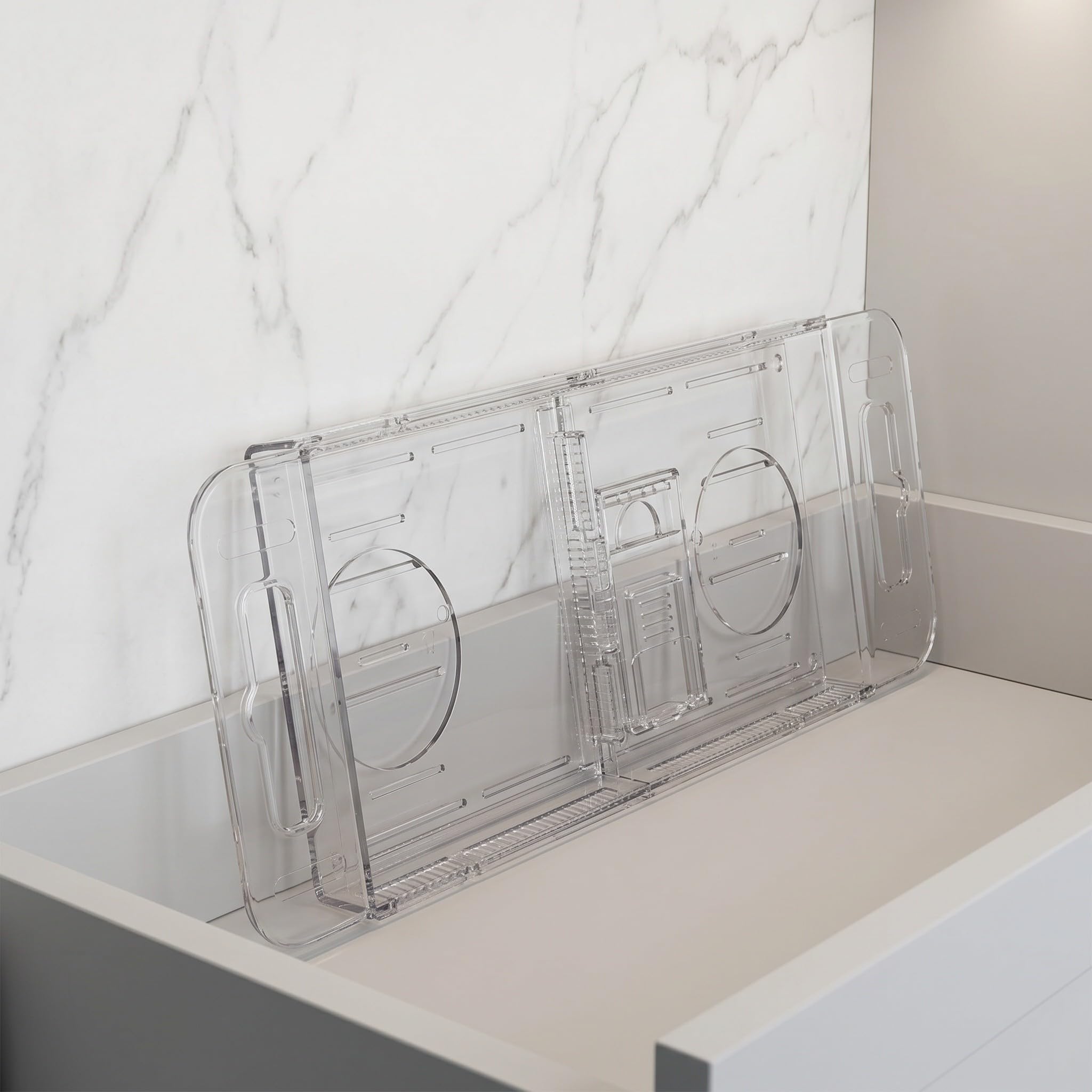 Hemobllo Bandeja y Diseño Minimalista Portátil y Plegable para Bañera de Plástico con Superficie Lisa Adecuado para Baños Pequeños y Personas Mayores