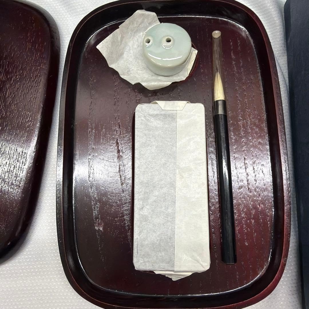 漆塗り文房具セット 硯箱