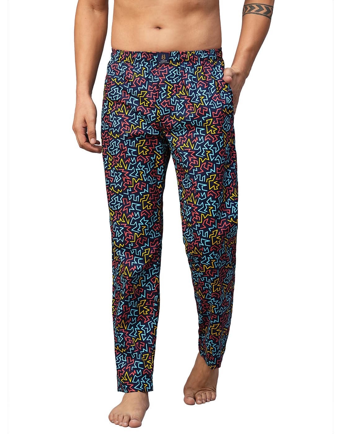 urban scottish Men's Multicolor Cotton Lounge Pants - Printed, Casual Wear- USPJ2310-picture-11