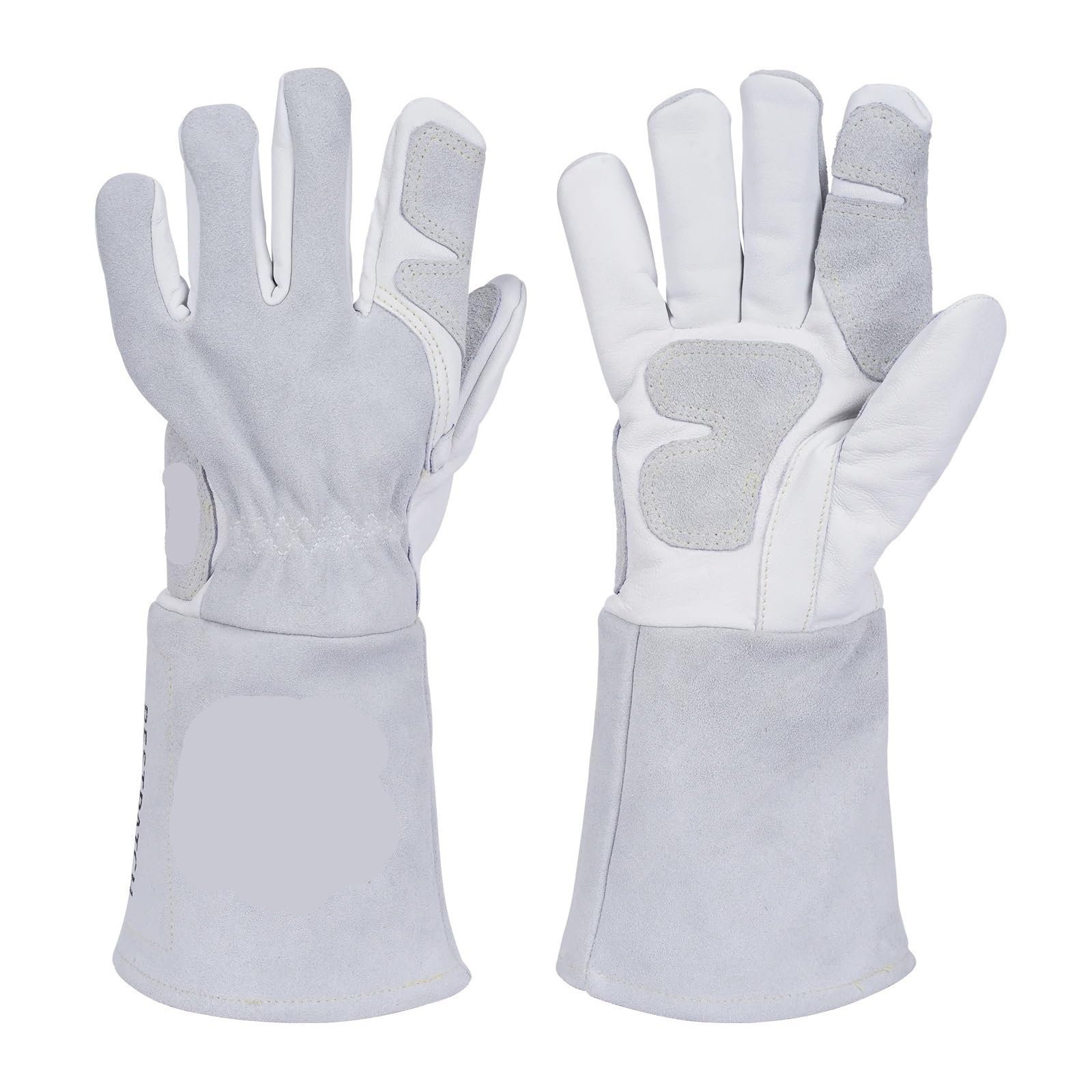 Guanti Saldatura Guanti da saldatura resistenti al calore for barbecue/manipolazione di animali con guanti saldatore a maniche extra lunghe