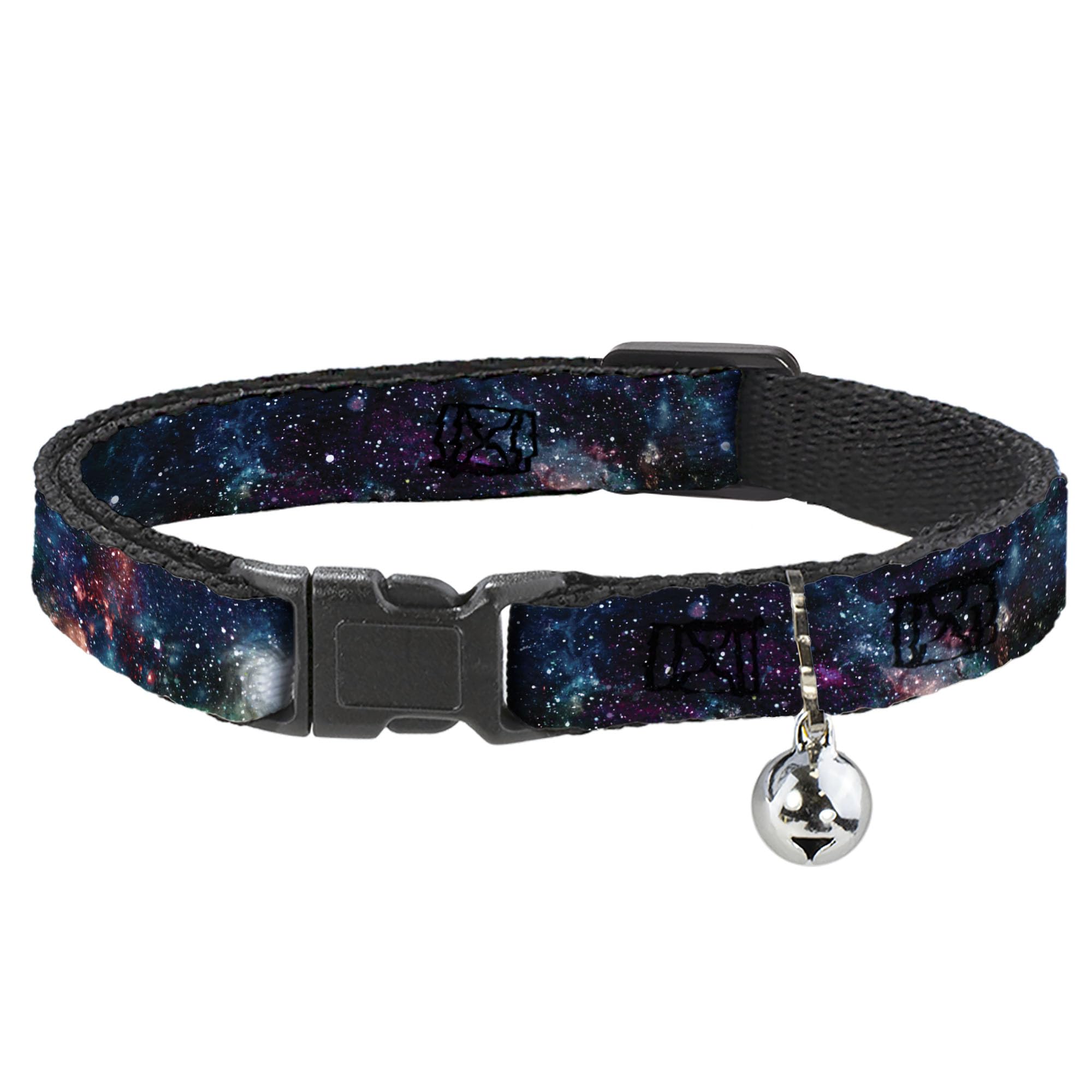 Collar de gato Buckle Down separable con diseño de collage de galaxia