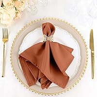 Vista 20 de Efavormart Juego de 25 Servilletas de Tela, Servilletas de Cena Blancas Sin Costuras de 20x20 Pulgadas, Servilletas de Mesa de Lino Lavables