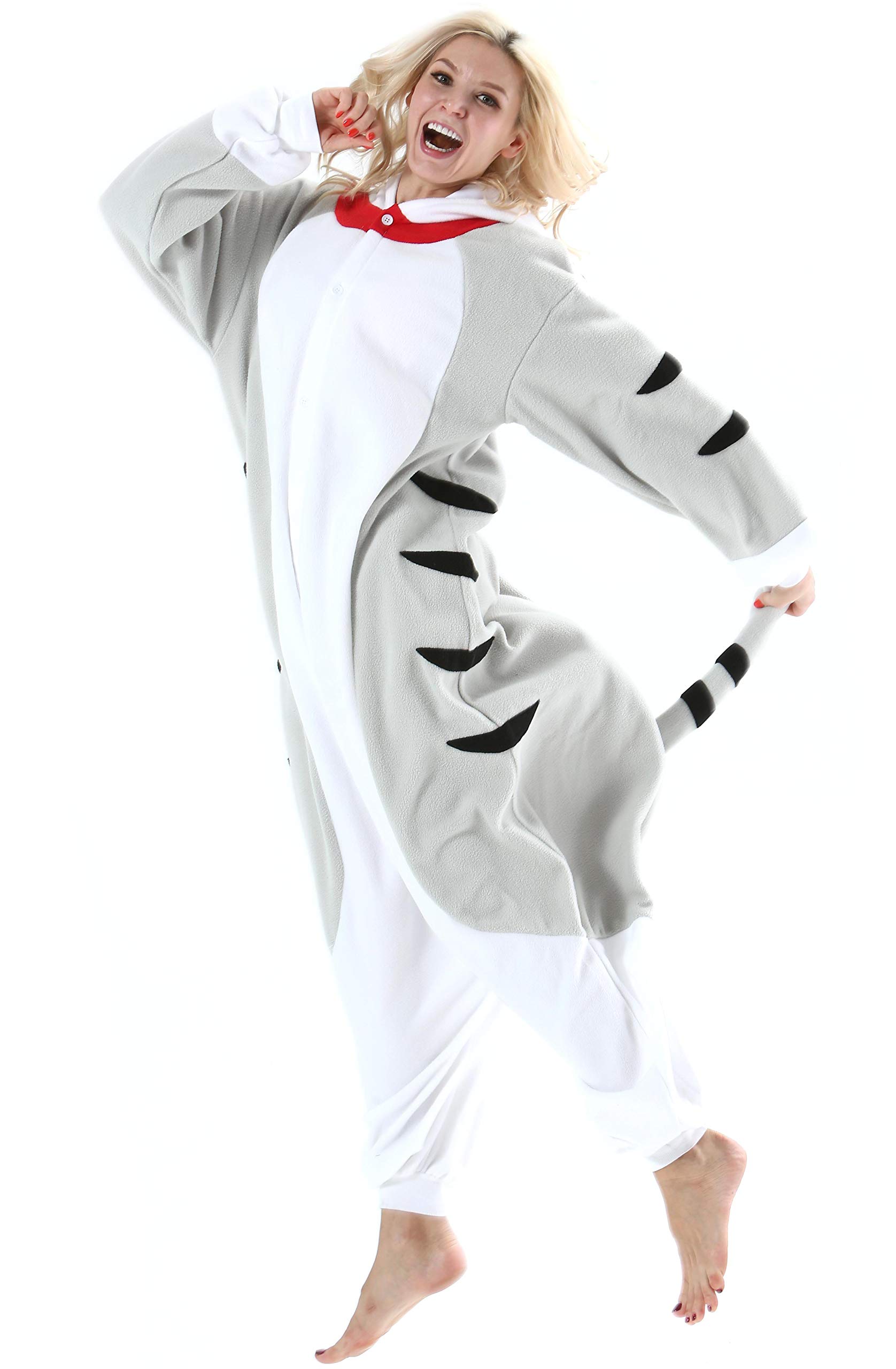Adulte Femme Anime Animal Cosplay Halloween Costume Homme Combinaison Pyjama Outfit Nuit Vetements Onesie Soiree de Deguisements Unisexe pour Hauteur 148-187CM