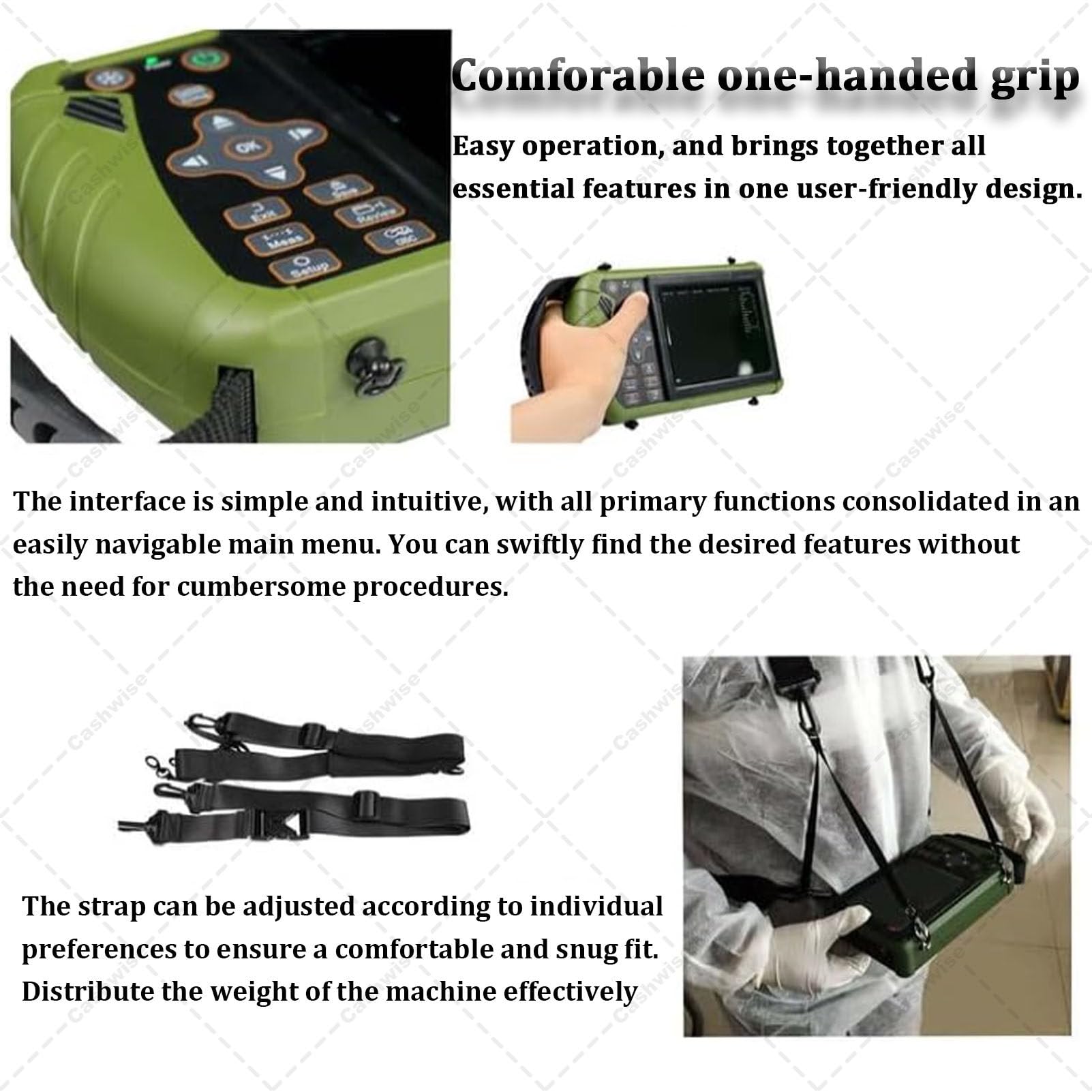 Scanner Portatile per Animali B-Ultrasound, diagnostica veterinaria della Gravidanza con sonda Convessa da 3,5 MHz, ecografo Veterinario per Pecore, Cani, Gatti e maiali.