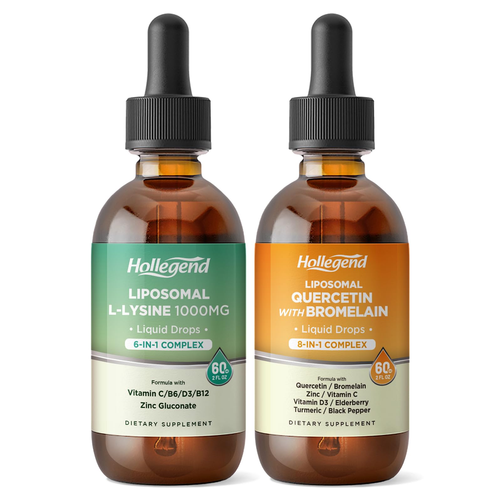 Amazon.com: HOLLEGEND Liposomal L-lysine & Quercetin 1000MG Liquid