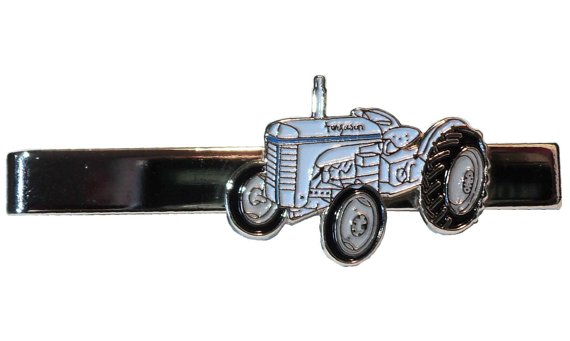 Ferguson TE20 Little Grey Fergie Vintage Farm Tractor Metal Enamel Tie Clip