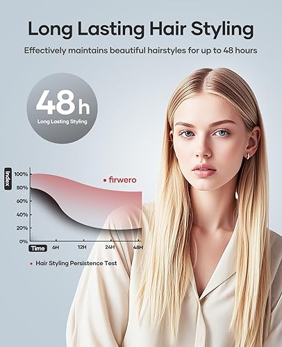 Miniatura 5 de Cepillo alisador de cabello  Cepillo térmico para mujer, más 3 cerdas densas de cerámica para cabello grueso y rizado, 16 temperaturas, cepillo