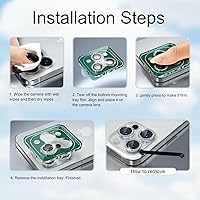 Vista 134 de Misea [3+1] for iPhone 14 Pro/iPhone 14 Pro Max Camera Lens Protector Bling, 9H Tempered Glass Camera Cover Screen Protector Metal Individual Ring