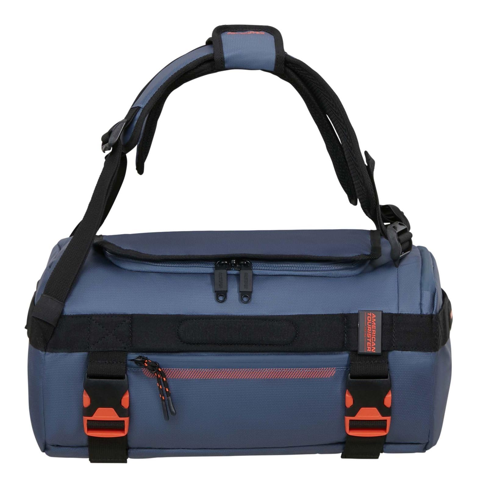 American Tourister Sac de Voyage Sac à Dos Urban Track Duffle/Backpack Coated 31L Navy/Orange Bleu