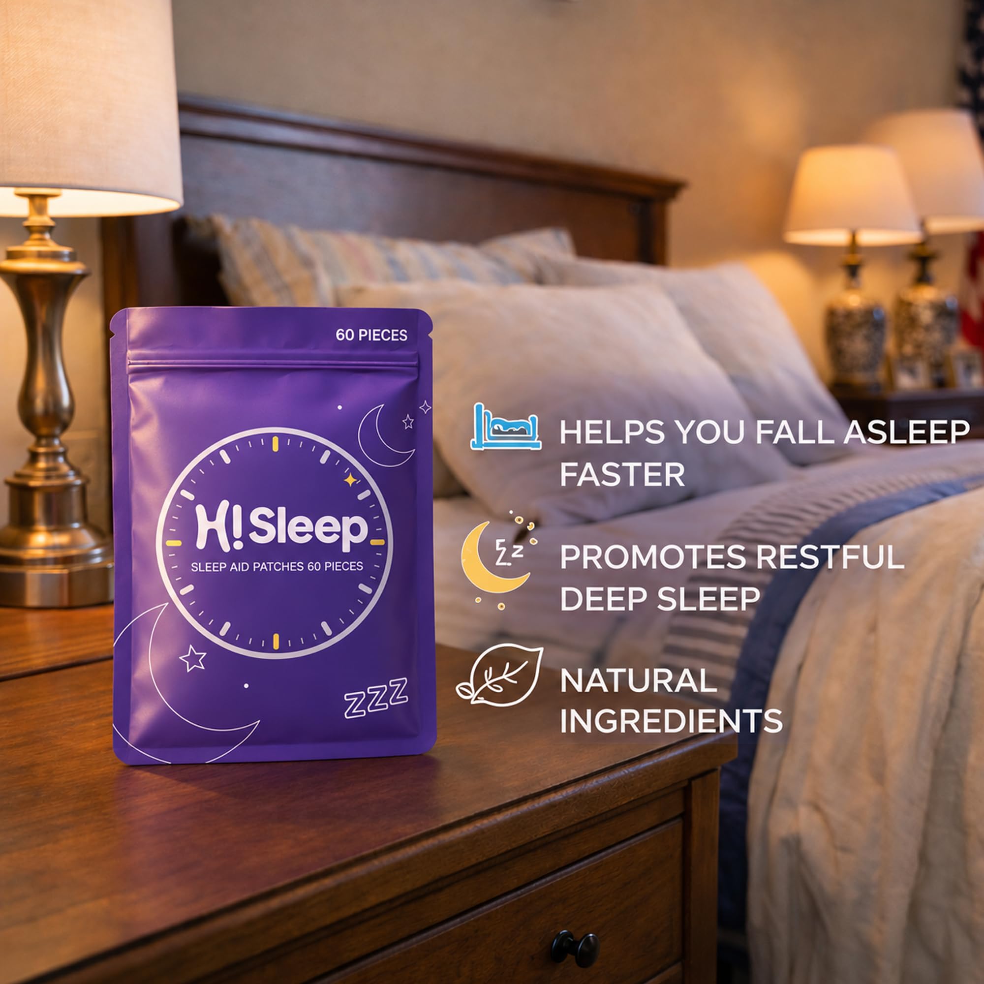 Sleep Patches for Adults with Melatonin & Valerian, 60pcs Nighttime Sleep Aid Support for Men & Women, Bedtime Routine Patches for Home & Travel — Amazon image 5